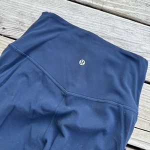 Lululemon Navy Leggings With Pockets Size 6